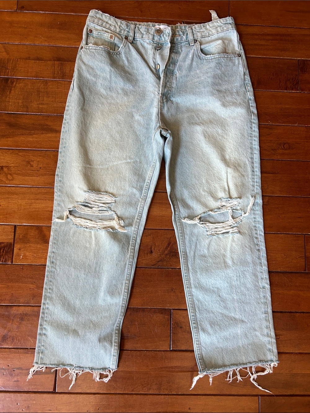 Zara Distressed Relaxed Jeans